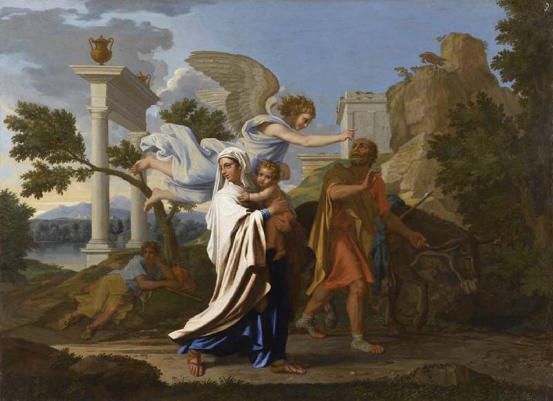 Nicolas Poussin Flight into Egypt oil painting image